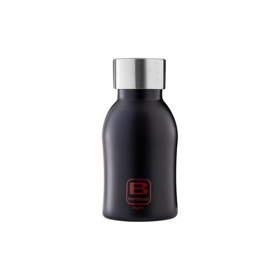 B Bottles Light - Nero Opaco - 350 ml - Bottiglia in acciaio inox 18/10 ultra leggera e compatta